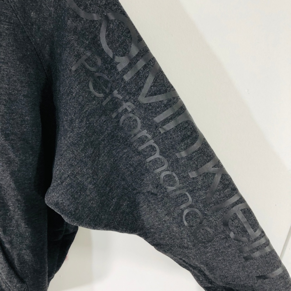 Calvin Klein | Charcoal Zip Hoodie Womens (R1514) - Picture 4 of 6